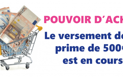 POUVOIR D’ACHAT : Versement de la Prime de soutien du pouvoir d’achat.