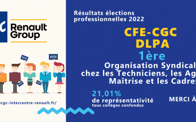 RESULTATS ELECTIONS PROFESSIONNELLES DLPA