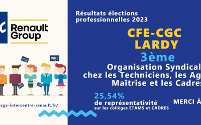 RESULTATS ELECTIONS PROFESSIONNELLES LARDY