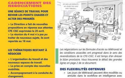 NOUVEL ACCORD SUR LE TRAVAIL A DISTANCE : Bilan des formules proposées à ce jour